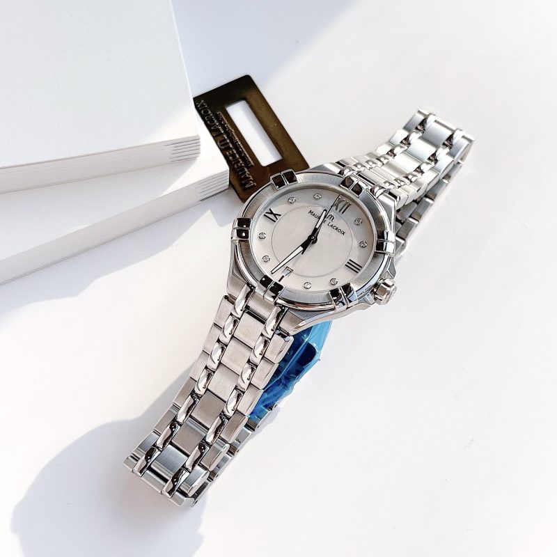 Shop Authentic Maurice Lacroix Aikon White Mother of Pearl Dial Silver Steel Strap Watch for Women - AI1004-SS002-170-1 - Luxxuri