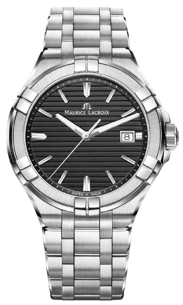Shop Authentic Maurice Lacroix Aikon Venturer Black Dial Silver Steel Strap Watch for Men - AI1008-SS002-331-1 - Luxxuri