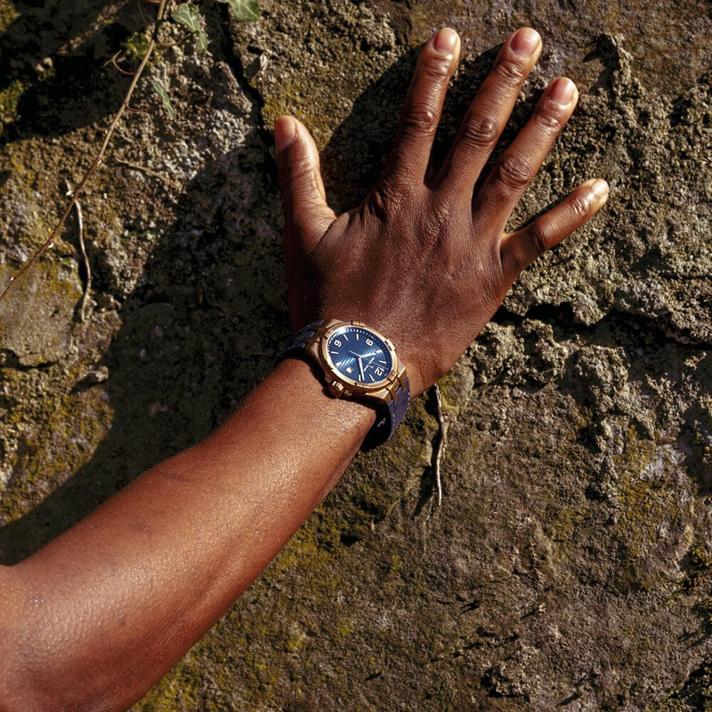 Maurice Lacroix Aikon Limited Edition Blue Dial Blue Leather Strap Watch For Men - AI6008-BRZ01-420-1