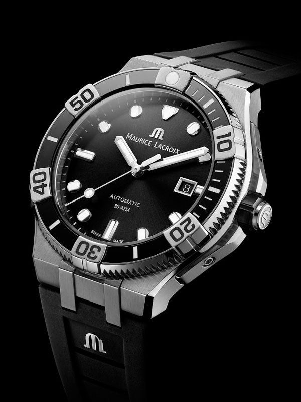 Shop Authentic Maurice Lacroix Aikon Venturer Black Dial Black Rubber Strap Watch for Men - AI6058-SS001-330-1 - Luxxuri