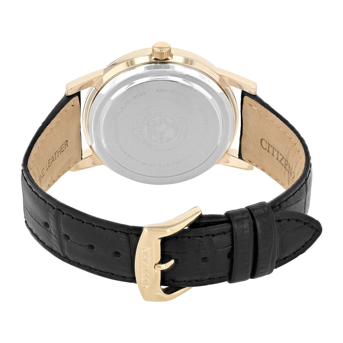 Shop Authentic Citizen Watch Eco Drive Day & Date White Dial Black Leather Strap Watch For Men - AO9003-16A - Luxxuri