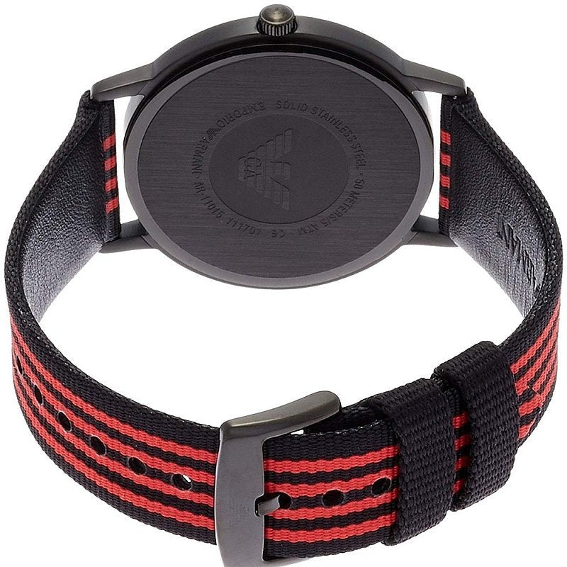 Shop Authentic Emporio Armani Kappa Black Dial Two Tone NATO Strap Watch For Men - AR11015 - Luxxuri
