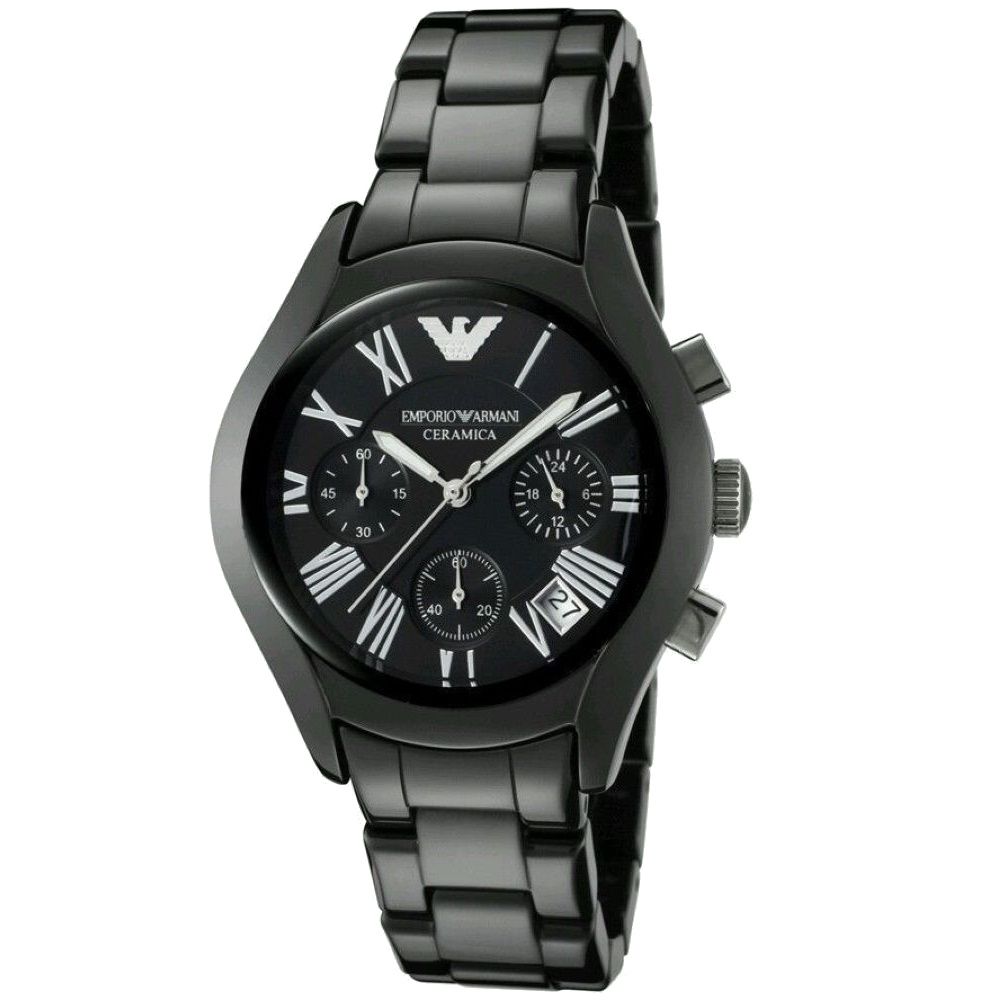 Shop Authentic Emporio Armani Black Ceramic Dial Ceramic Strap Watch For Women - AR1401 - Luxxuri