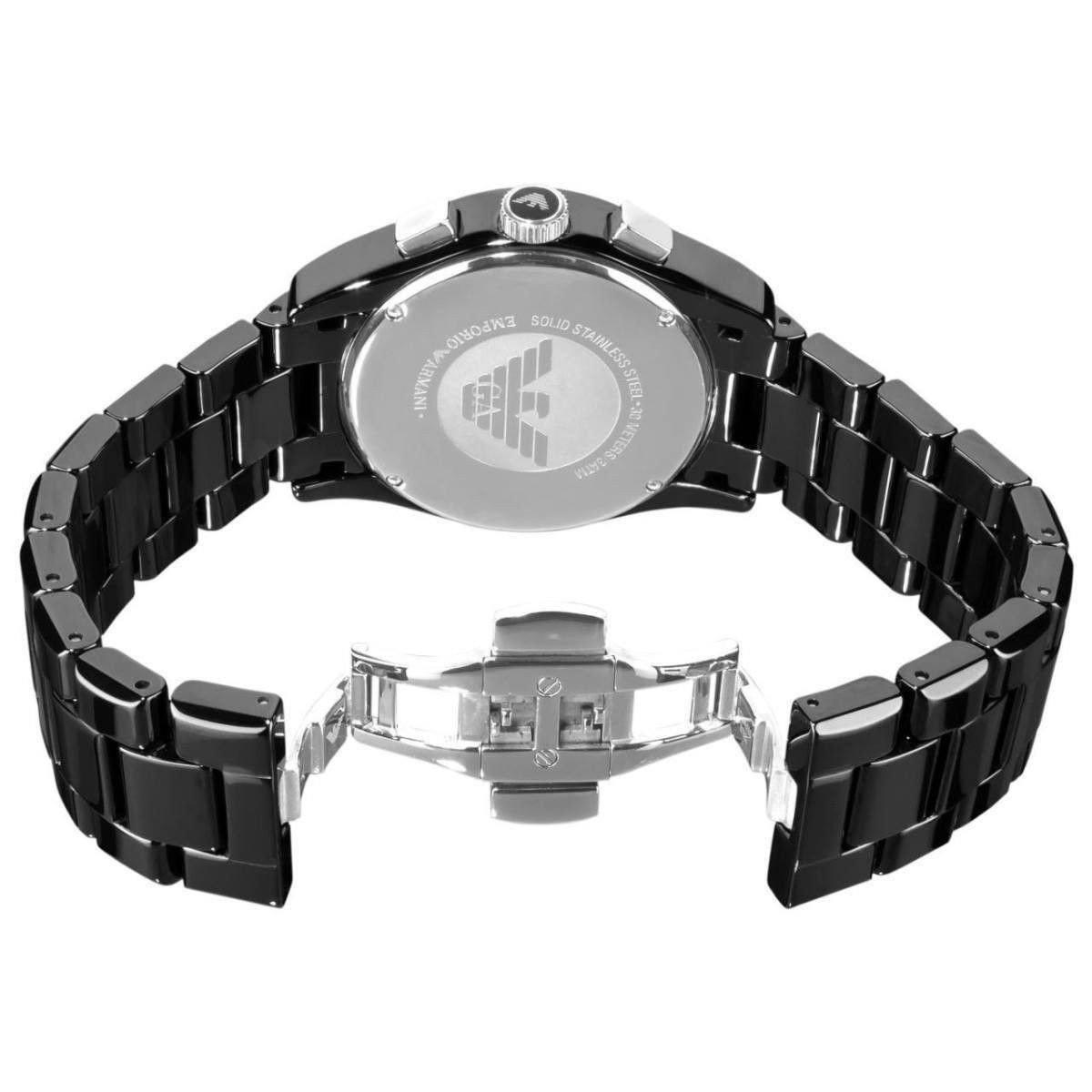 Shop Authentic Emporio Armani Black Ceramic Chronograph Black Dial Watch For Men - AR1421 - Luxxuri