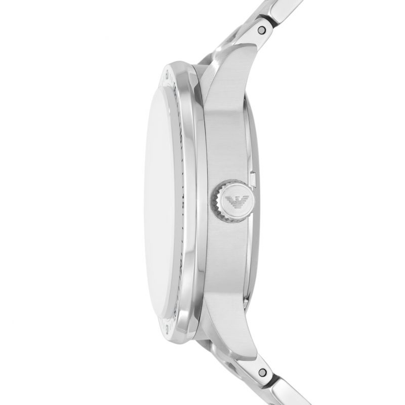 Emporio Armani Meccanico Automatic Green Dial Silver Steel Strap Watch For Men - AR60053