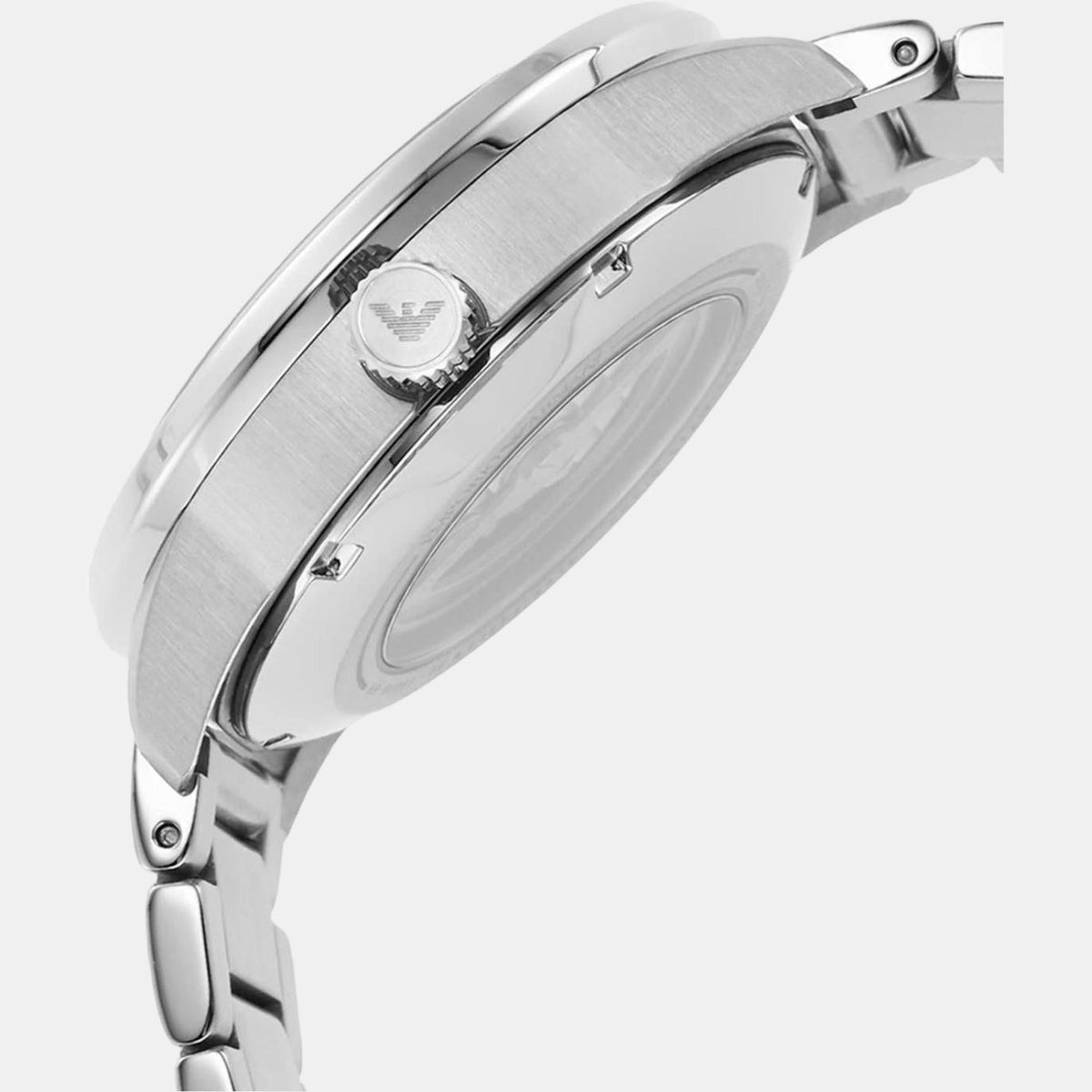 Emporio Armani Meccanico Automatic Green Dial Silver Steel Strap Watch For Men - AR60053