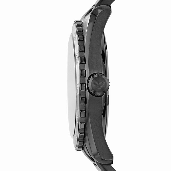 Shop Authentic Emporio Armani Sportivo Quartz Black Dial Black Steel Strap Watch For Men - AR6049 - Luxxuri