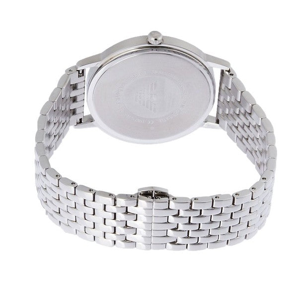 Shop Authentic Emporio Armani Kappa Quartz White Dial Silver Steel Strap Watch For Men - AR80014 - Luxxuri