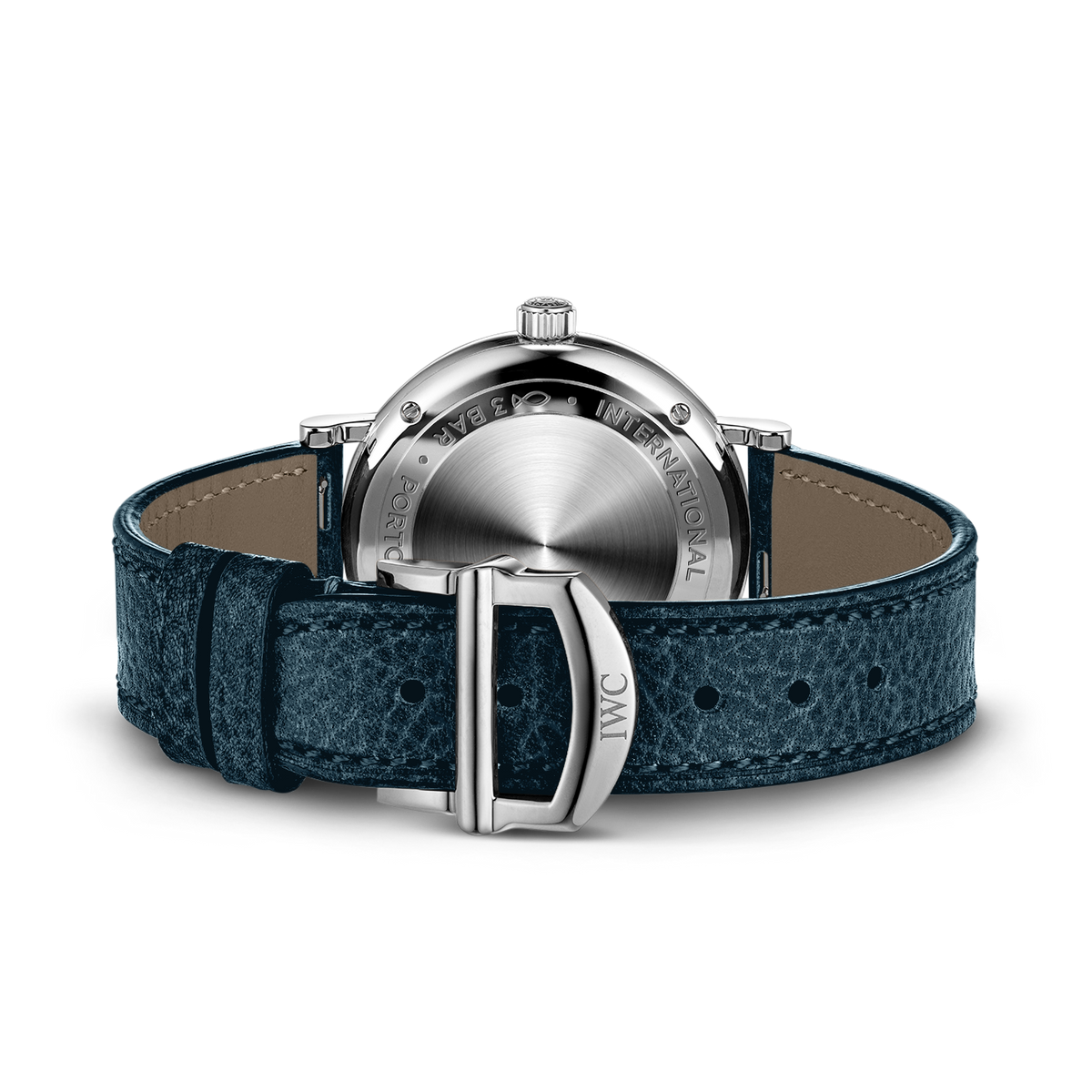 Shop Authentic IWC Portofino Automatic Silver Dial Blue Leather Strap Watch for Women - IW357411 - Luxxuri