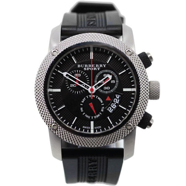 Shop Authentic Burberry Endurance Sport Chronograph Black Dial Black Rubber Strap Watch for Men - BU7700 - Luxxuri