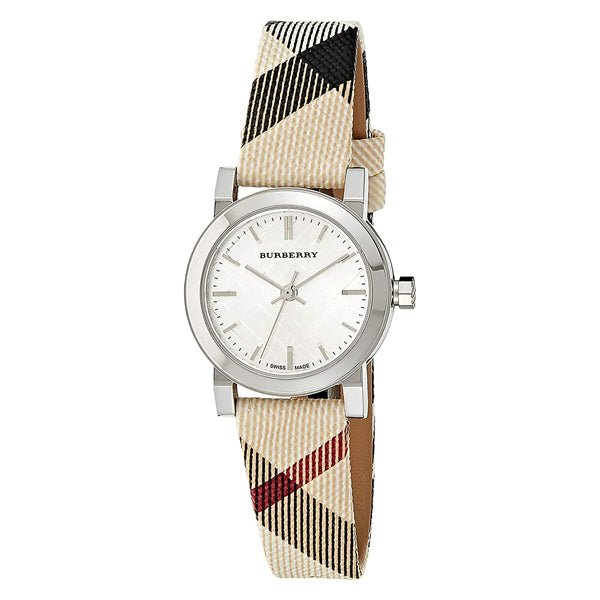 Shop Authentic Burberry The City Nova Silver Dial Brown Leather Strap Watch for Women - BU9212 - Luxxuri