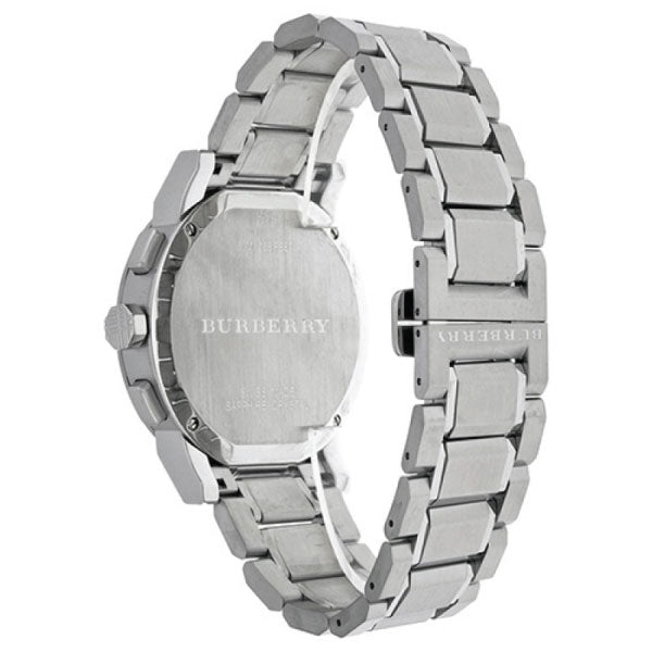 Shop Authentic Burberry The City Chronograph Silver Dial Silver Steel Strap Watch for Men - BU9350 - Luxxuri