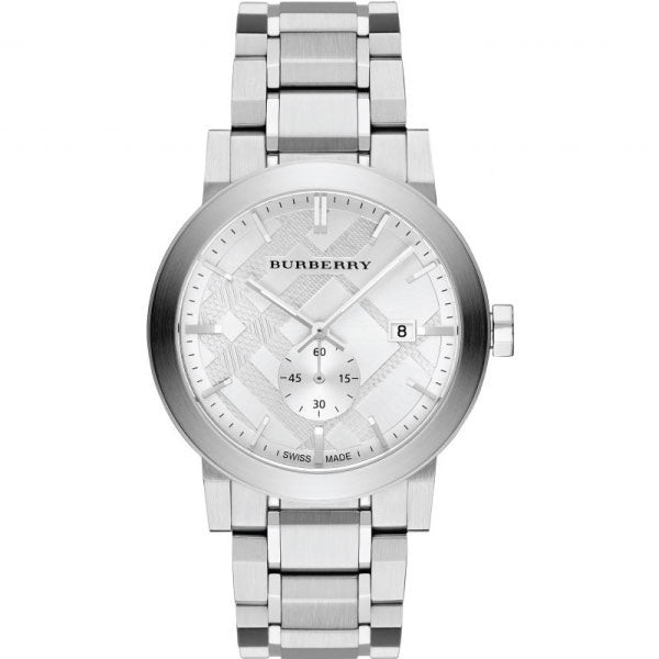 Shop Authentic Burberry The City Silver Dial Silver Steel Strap Watch for Men - BU9900 - Luxxuri