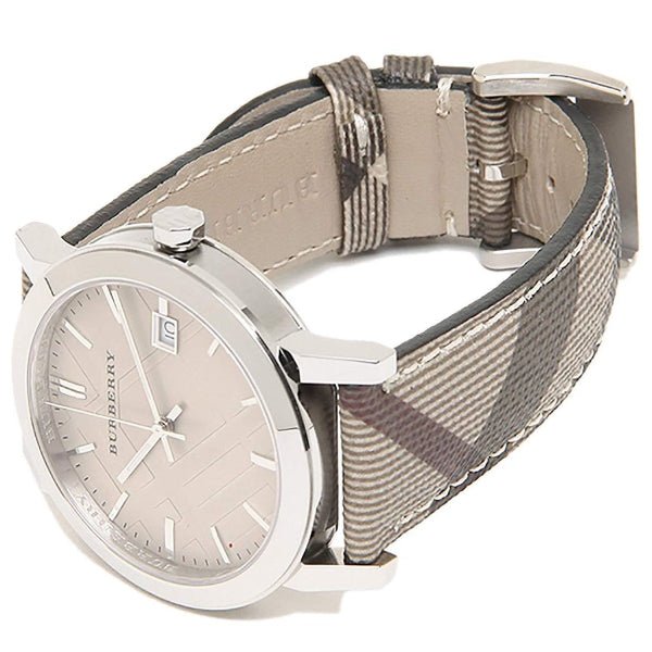 Shop Authentic Burberry The City Beige Dial Chequered Brown Leather Strap Watch for Women - BU9029 - Luxxuri