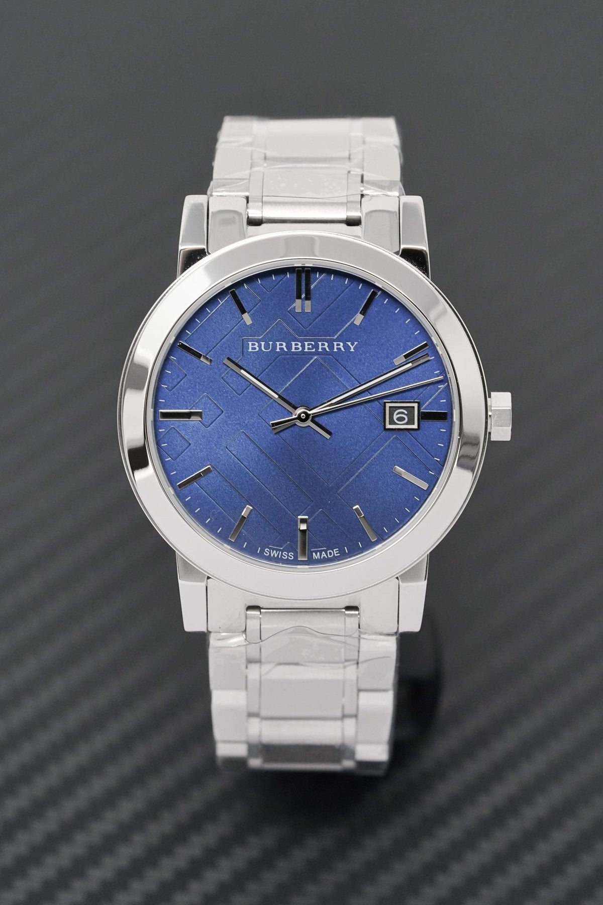 Shop Authentic Burberry The City Blue Dial Silver Steel Strap Watch for Men - BU9031 - Luxxuri