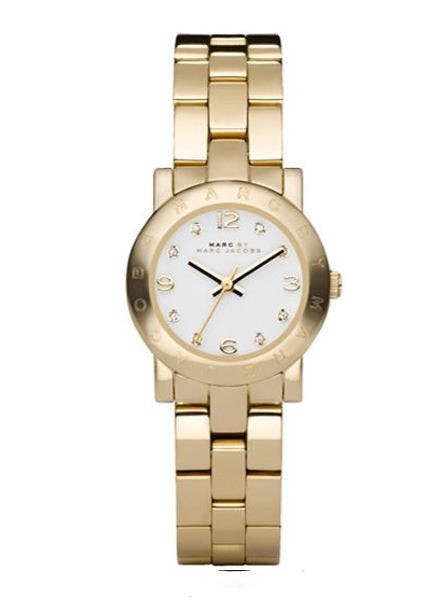 Shop Authentic Marc Jacobs Mini Amy White Dial Gold Steel Strap Watch for Women - MBM3057 - Luxxuri