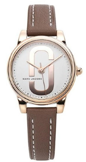 Shop Authentic Marc Jacobs Corie White Dial Brown Leather Strap Watch for Women - MJ1581 - Luxxuri