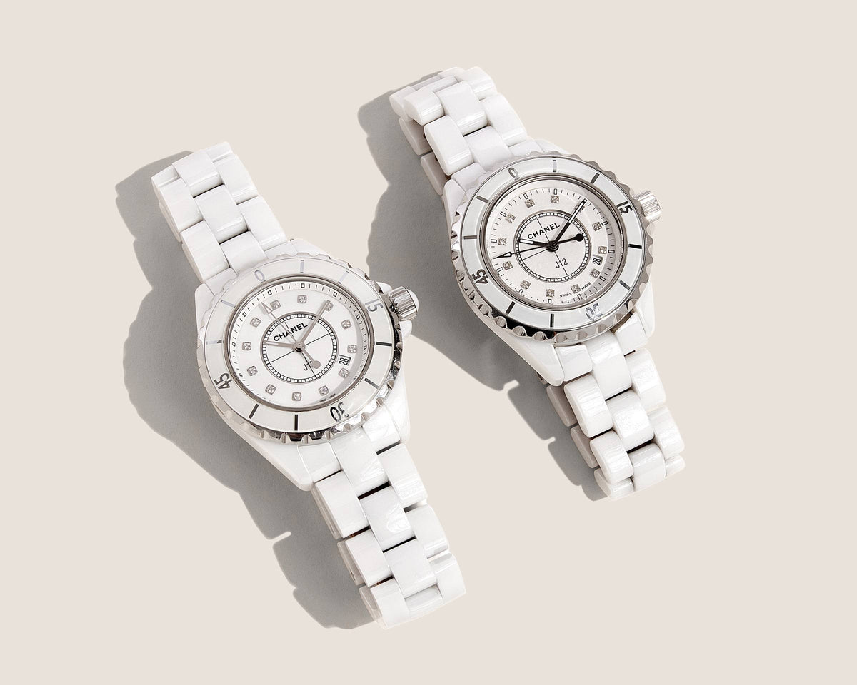 Shop Authentic Chanel J12 Quartz White Dial White Steel Strap Watch for Women - J12 H5698 - Luxxuri
