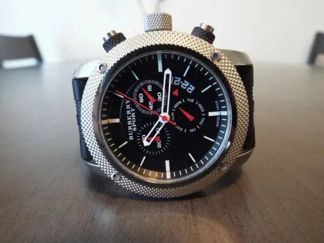 Shop Authentic Burberry Endurance Sport Chronograph Black Dial Black Rubber Strap Watch for Men - BU7700 - Luxxuri