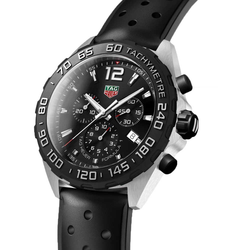 Shop Authentic Tag Heuer Formula 1 Black Dial Black Leather Strap Watch for Men - CAZ1010.FT8024 - Luxxuri