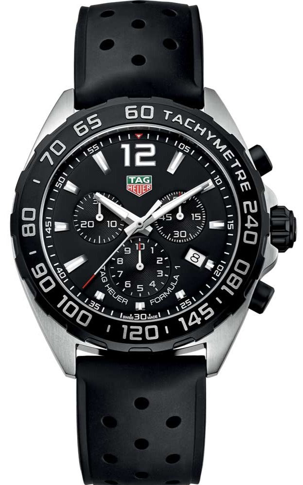 Shop Authentic Tag Heuer Formula 1 Black Dial Black Leather Strap Watch for Men - CAZ1010.FT8024 - Luxxuri