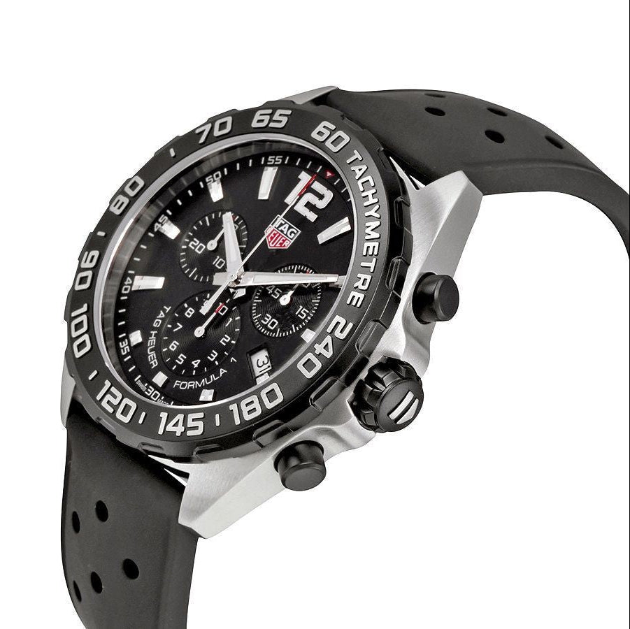 Shop Authentic Tag Heuer Formula 1 Black Dial Black Leather Strap Watch for Men - CAZ1010.FT8024 - Luxxuri