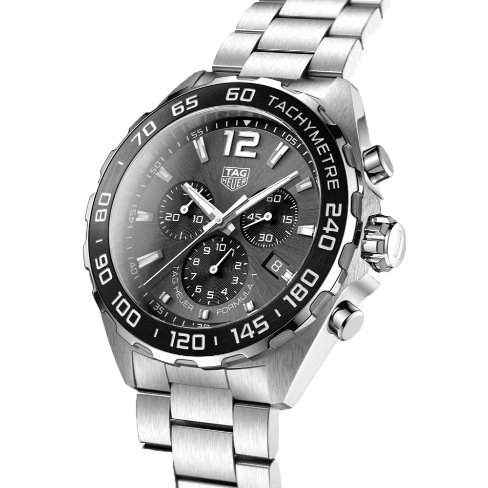 Shop Authentic Tag Heuer Formula 1 Anthracite Dial Silver Steel Strap Watch for Men - CAZ1011.BA0842 - Luxxuri