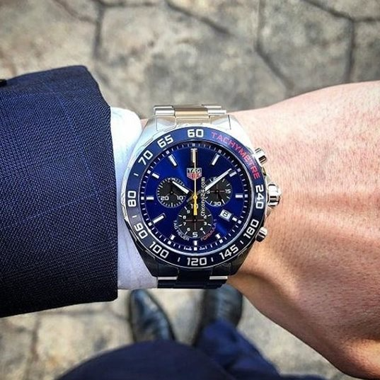 Shop Authentic Tag Heuer Formula 1 Aston Martin Red Bull Racing Blue Dial Silver Steel Strap Watch for Men - CAZ101AB.BA0842 - Luxxuri