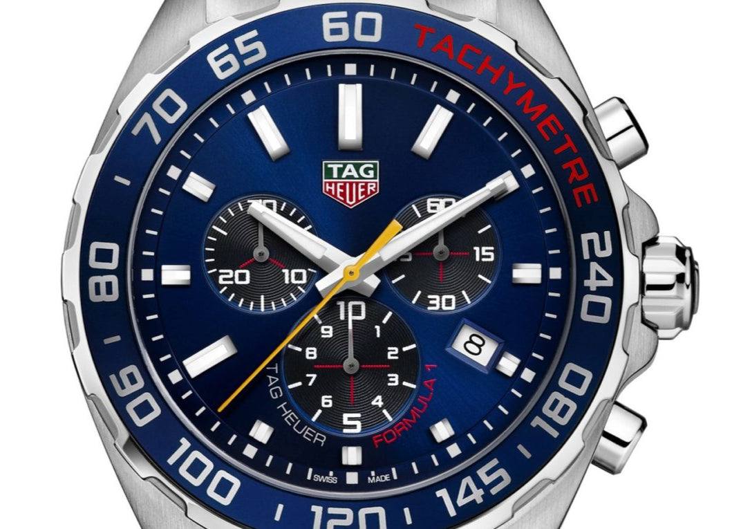 Shop Authentic Tag Heuer Formula 1 Aston Martin Red Bull Racing Blue Dial Silver Steel Strap Watch for Men - CAZ101AB.BA0842 - Luxxuri