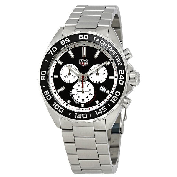 Shop Authentic Tag Heuer Formula 1 Chronograph Black Dial Silver Steel Strap Watch for Men - CAZ101E.BA0842 - Luxxuri