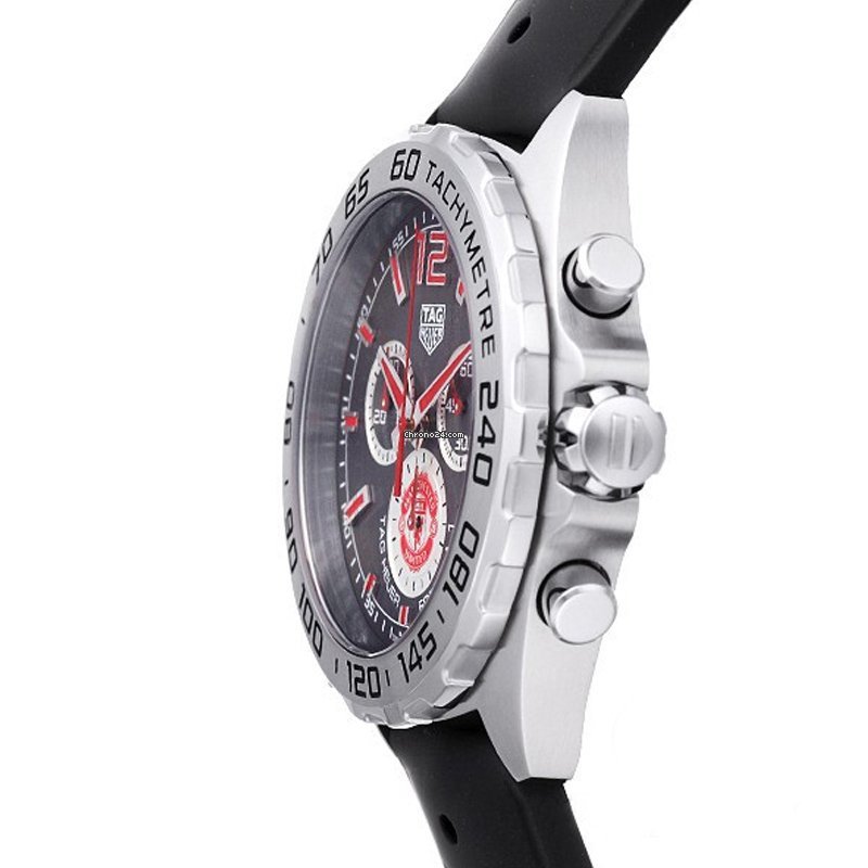 Shop Authentic Tag Heuer Formula 1 Manchester United Special Edition Grey Dial Black Silicone Strap Watch for Men - CAZ101M.FT8024 - Luxxuri