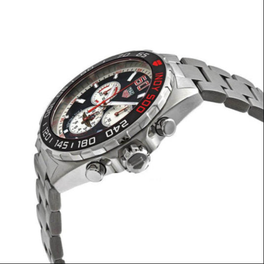 Shop Authentic Tag Heuer Formula 1 Indy 500 Special Edition Black Dial Silver Steel Strap Watch for Men - CAZ101V.BA0842 - Luxxuri
