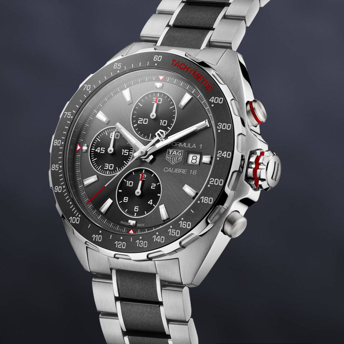 Shop Authentic Tag Heuer Formula 1 Automatic Chronograph Grey Dial Two Tone Strap Watch for Men - CAZ2012.BA0970 - Luxxuri