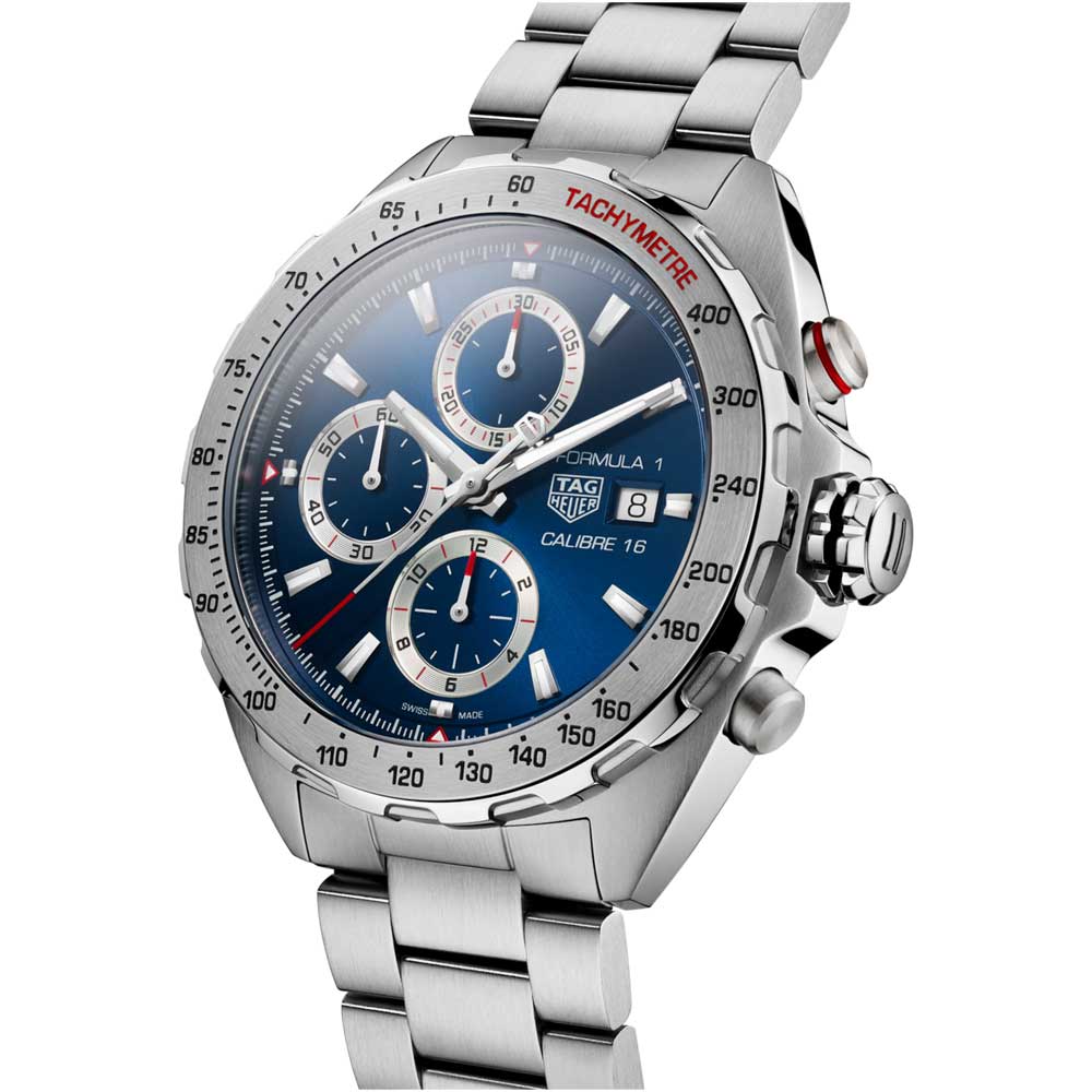 Shop Authentic Tag Heuer Formula 1 Automatic Chronograph Blue Dial Silver Strap Watch for Men - CAZ2015.BA0876 - Luxxuri
