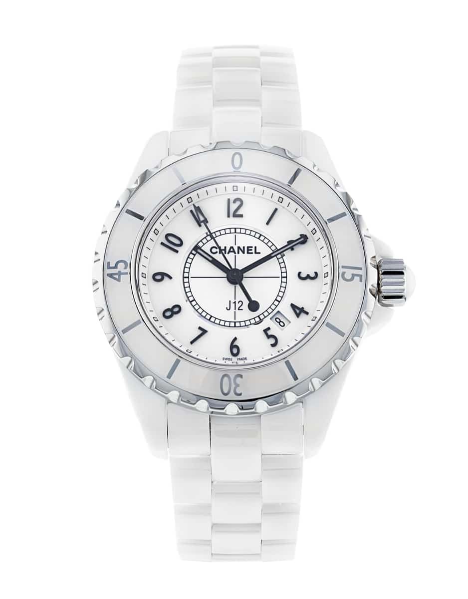 Shop Authentic Chanel J12 Ceramic White Dial White Steel Strap Watch for Women - J12 H0968 - Luxxuri