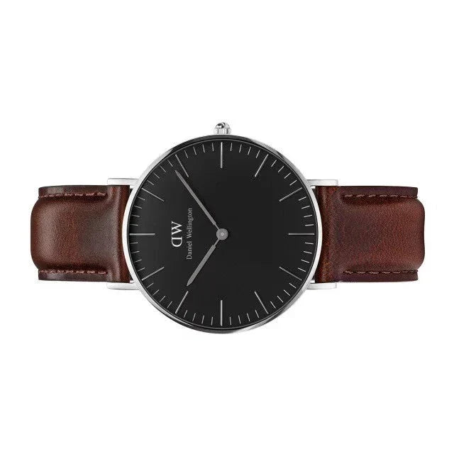 Shop Authentic Daniel Wellington Classic Bristol Black Dial Brown Leather Strap Watch For Men - DW00100143 - Luxxuri
