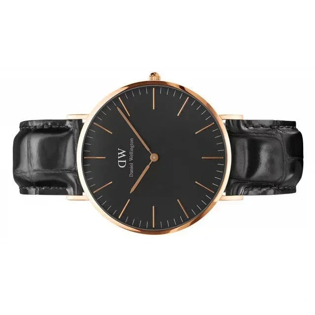 Shop Authentic Daniel Wellington Classic Reading Black Dial Black Leather Strap Watch For Men - DW00100129 - Luxxuri