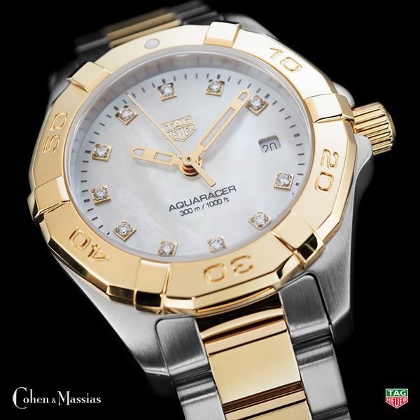 Shop Authentic Tag Heuer Aquaracer White Mother of Pearl Dial Watch for Women - WBD1322.BB0320 - Luxxuri