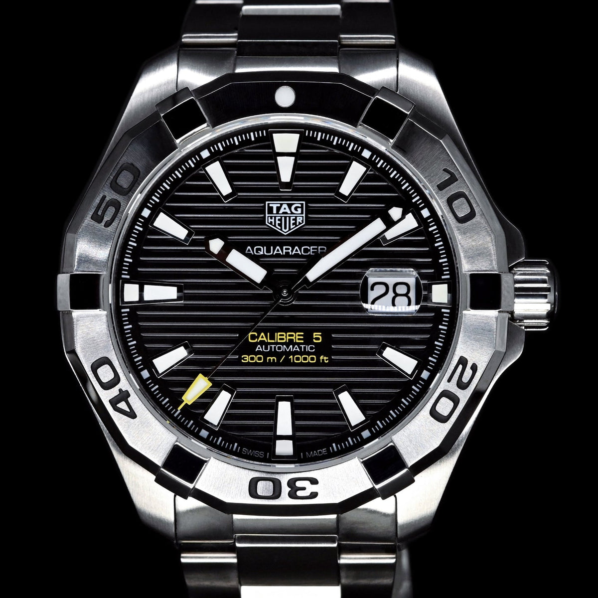 Shop Authentic Tag Heuer Aquaracer Black Dial Watch for Men - WAY2010.BA0927 - Luxxuri
