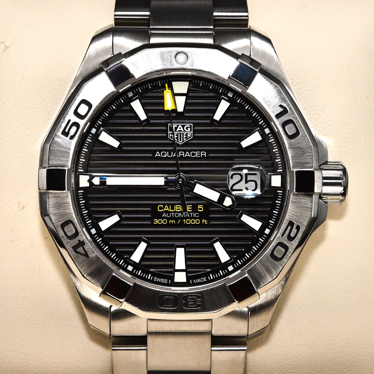Shop Authentic Tag Heuer Aquaracer Black Dial Watch for Men - WAY2010.BA0927 - Luxxuri