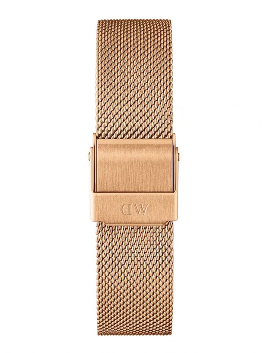 Shop Authentic Daniel Wellington Classic Petite Melrose White Dial Rose Gold Mesh Bracelet Watch For Women - DW00100163 - Luxxuri