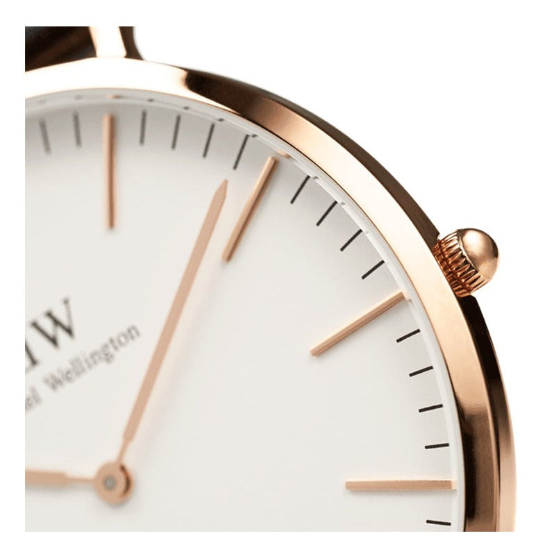 Shop Authentic Daniel Wellington Classic St Mawes White Dial Brown Leather Strap Watch For Men - DW00100006 - Luxxuri