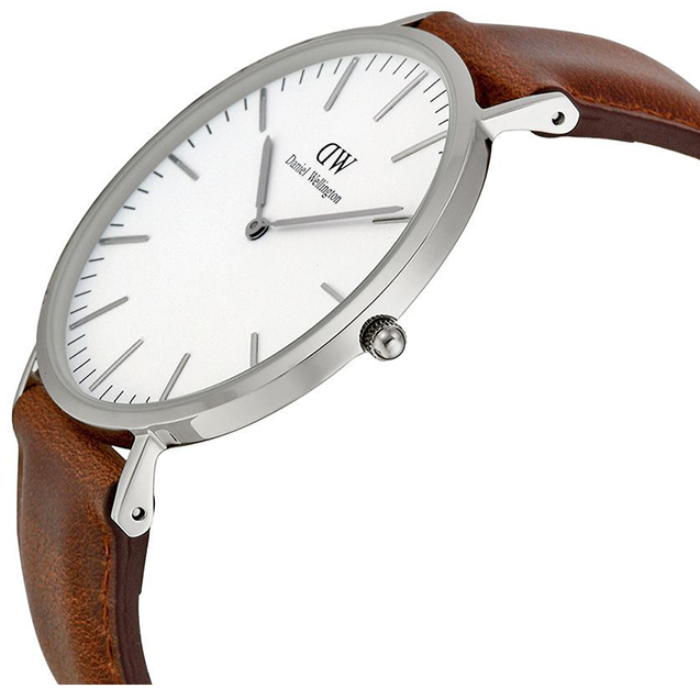 Shop Authentic Daniel Wellington Classic St Mawes White Dial Brown Leather Strap Watch For Men - DW00100021 - Luxxuri