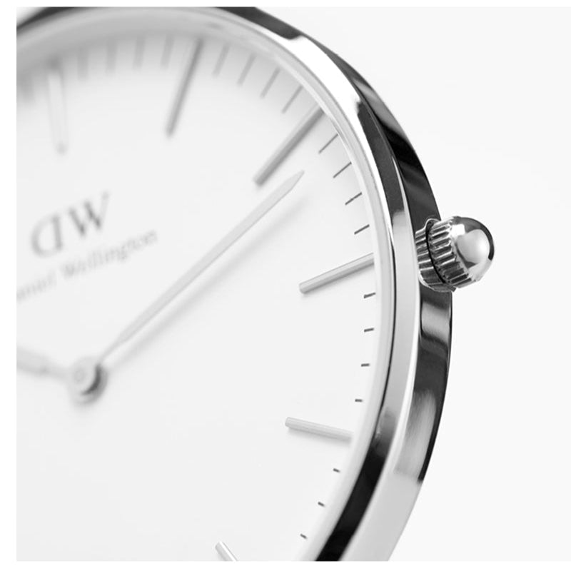 Shop Authentic Daniel Wellington Classic St Mawes White Dial Brown Leather Strap Watch For Women - DW00100152 - Luxxuri