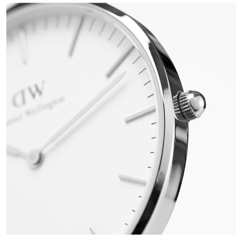 Shop Authentic Daniel Wellington Classic St Mawes White Dial Brown Leather Strap Watch For Men - DW00100021 - Luxxuri