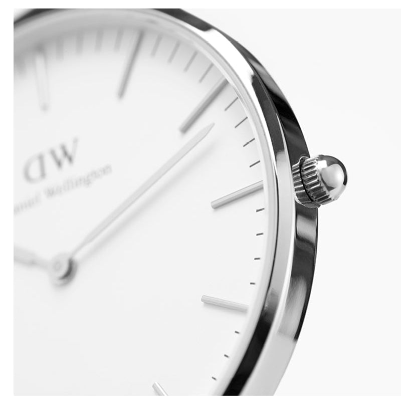 Shop Authentic Daniel Wellington Classic Reading White Dial Black Leather Strap Watch For Women - DW00100058 - Luxxuri