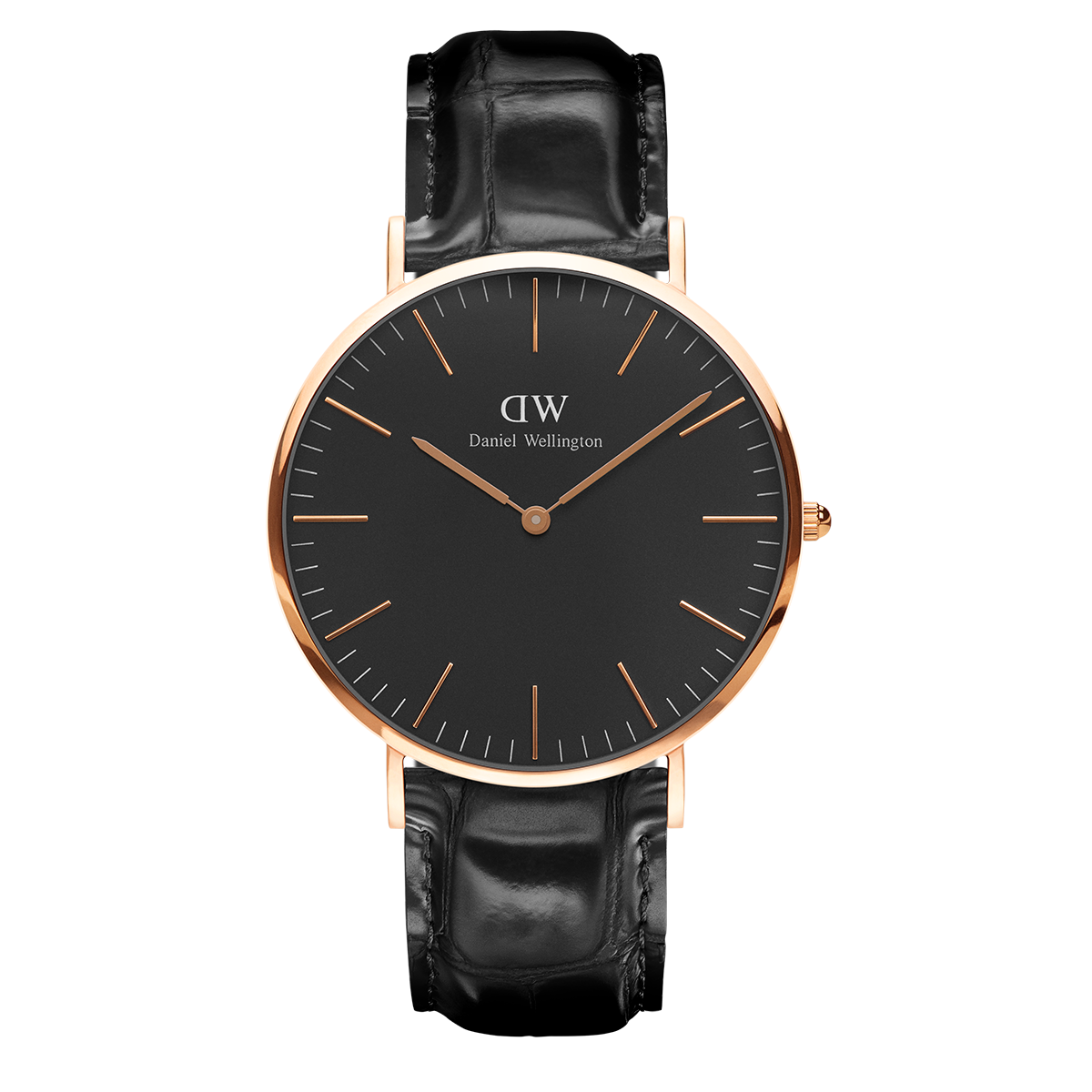Shop Authentic Daniel Wellington Classic Reading Black Dial Black Leather Strap Watch For Men - DW00100129 - Luxxuri