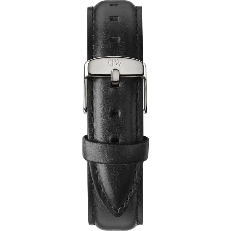 Shop Authentic Daniel Wellington Petite Sheffield Black Dial Black Leather Strap Watch For Women - DW00100180 - Luxxuri