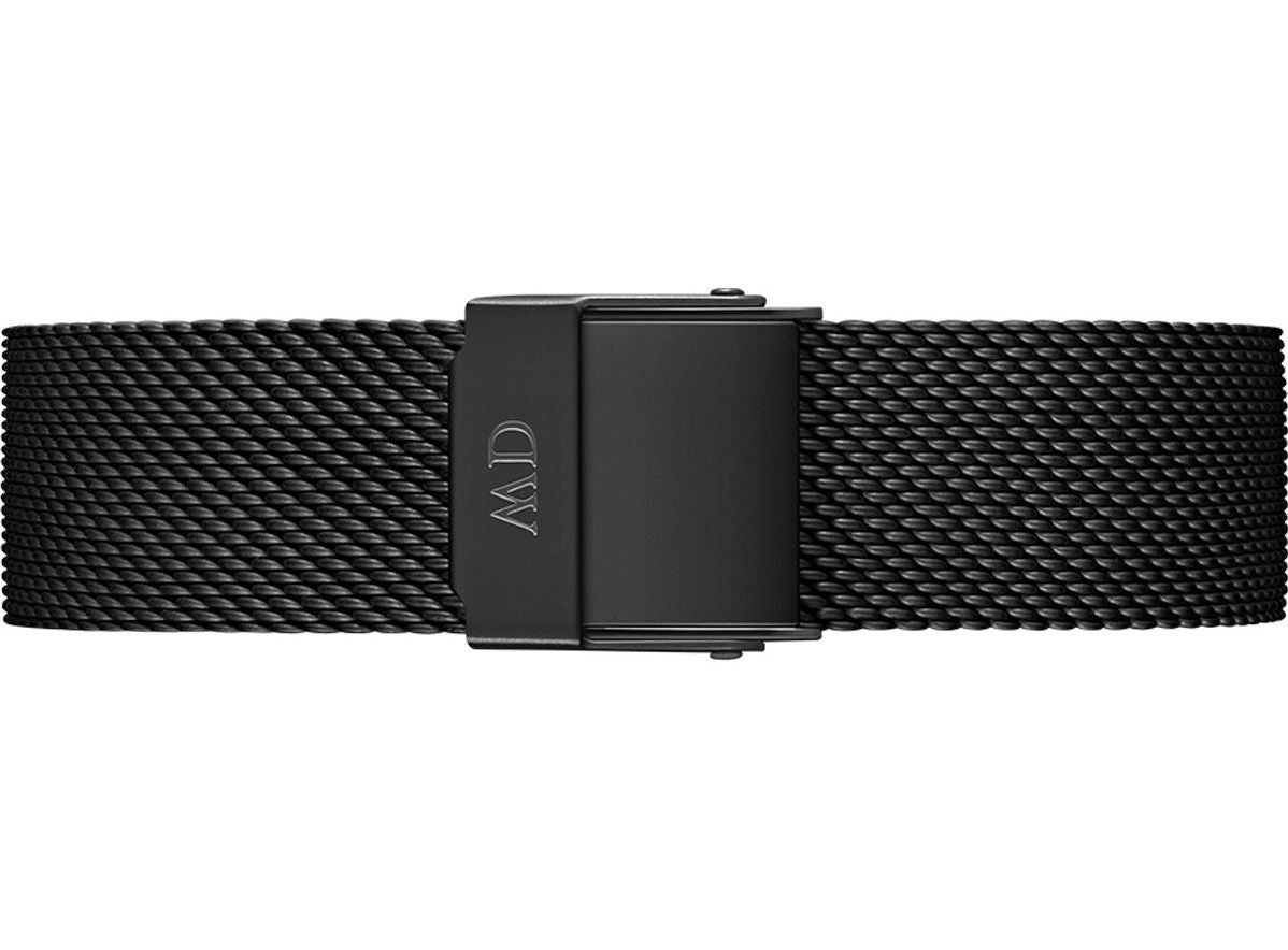 Shop Authentic Daniel Wellington Petite Ashfield Black Dial Black Mesh Strap Watch For Women - DW00100202 - Luxxuri