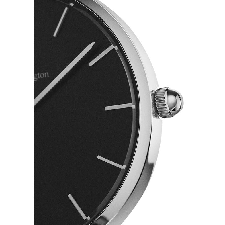 Shop Authentic Daniel Wellington Petite Sterling Black Dial Silver Mesh Bracelet Watch For Women - DW00100218 - Luxxuri